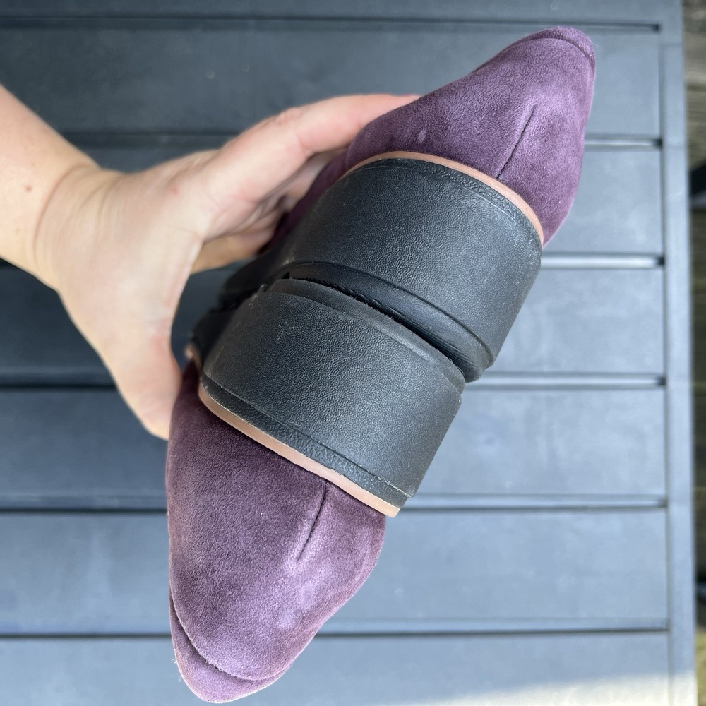 Clarks Collection Sharon Dolly Loafer Purple Suede Women's Size 7.5M Slip On NEW - Picture 4 of 9